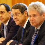 Government-spokesman-Nicos-Christodoulides-President-Anastasiades-and-chief-negotiator-Andreas-Mavroyiannis