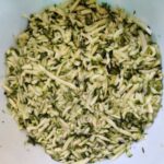 1. grate the zucchini coarsely and add salt